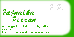 hajnalka petran business card